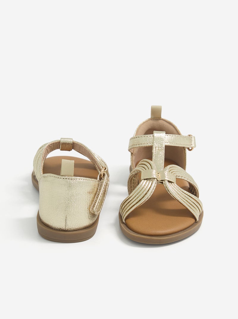 Par de sandálias de velcro Amarelo - Kiabi