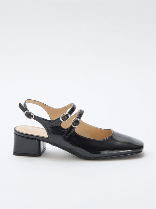 Par de sapatos de salto alto envernizados brilhantes lisos - Kiabi