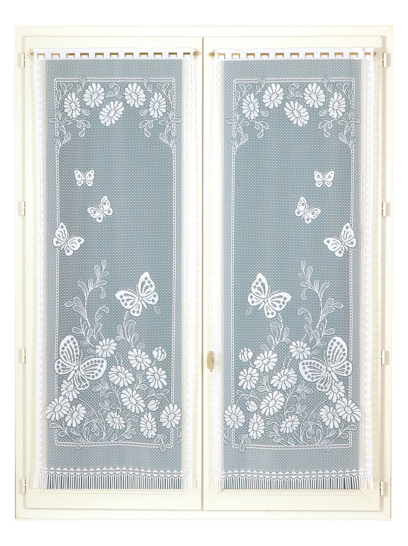 Par de vidros com bordas recortadas e em forma de borboleta Branco - Kiabi