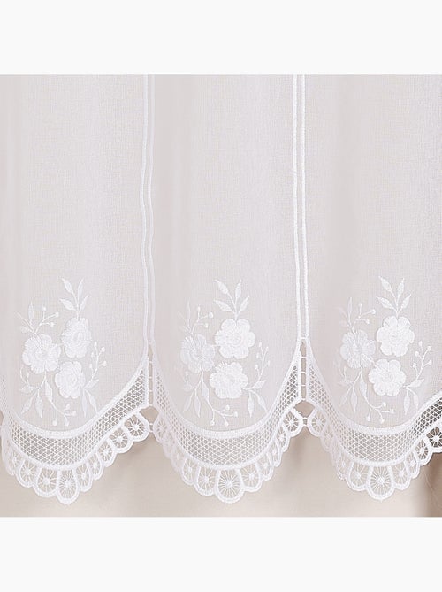 Para-brisas bordado com motivos florais e acabamento em macramé - Kiabi