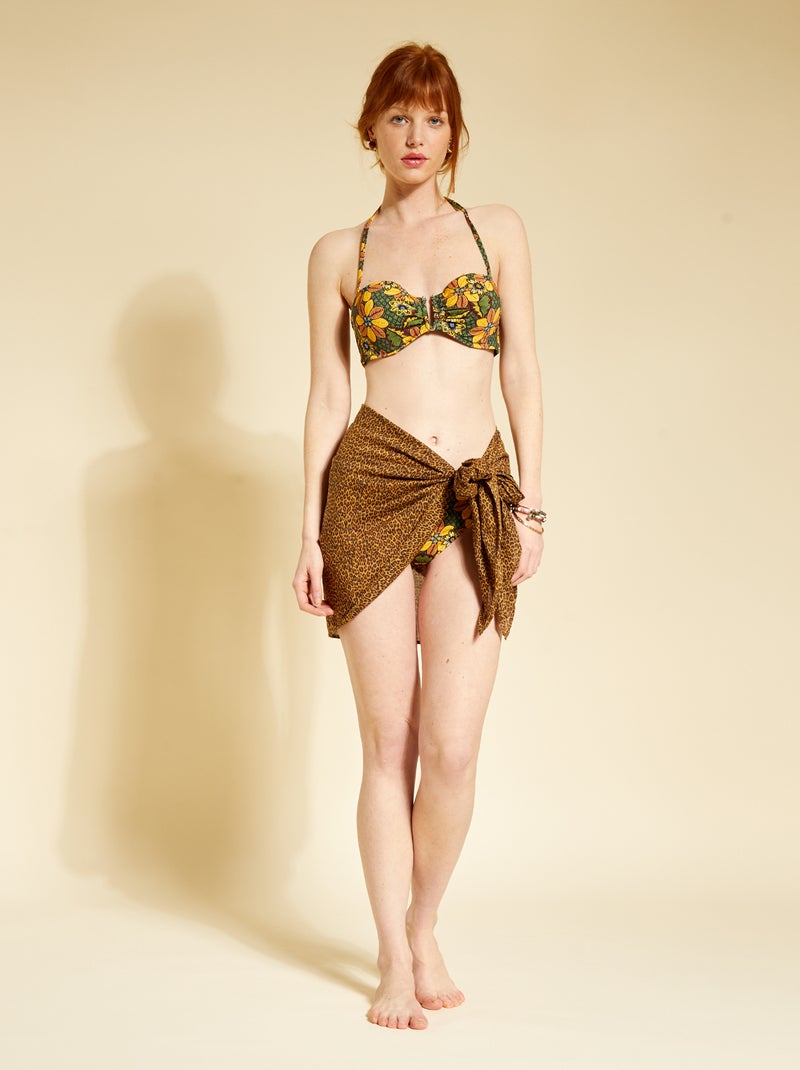 Pareo curto de atar com estampado leopardo Leopardo - Kiabi