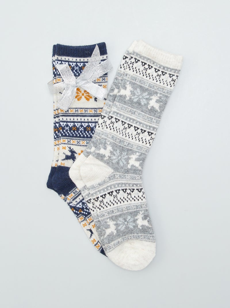 Pares de meias 'Natal' AZUL - Kiabi