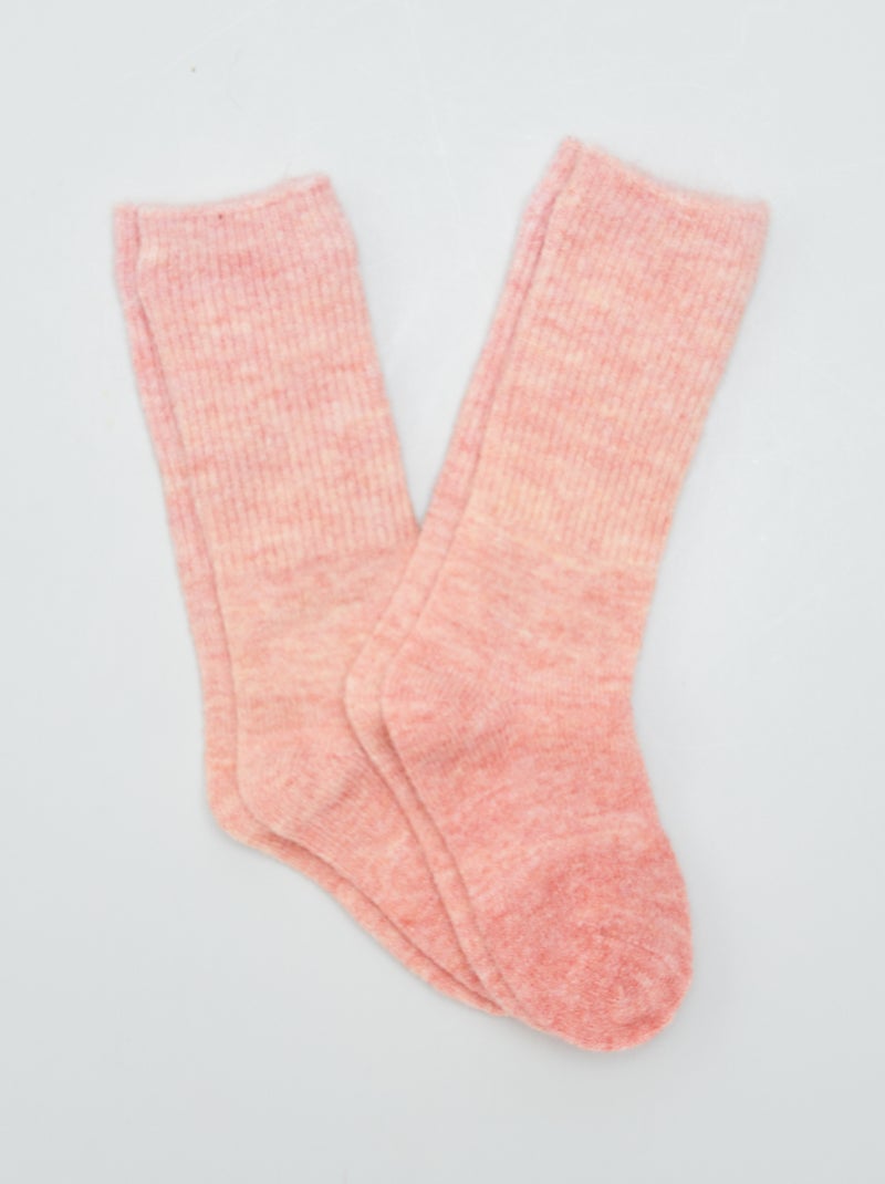 Pares de meias quentes ROSA - Kiabi