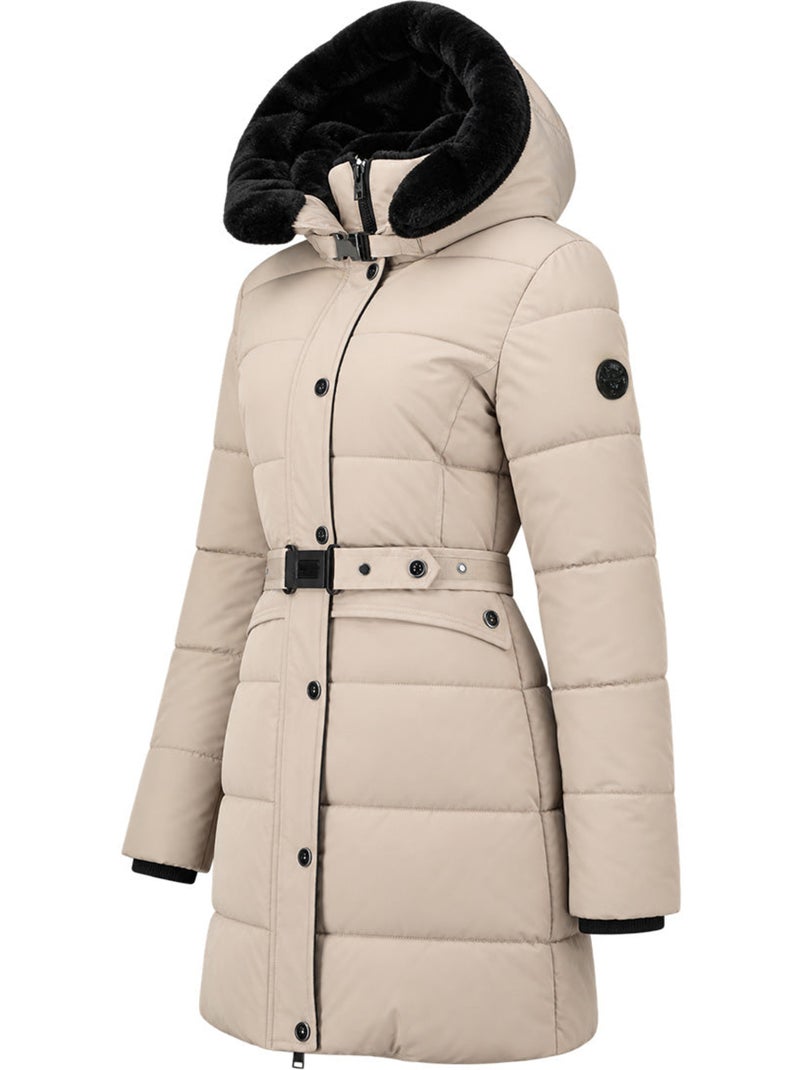 Parka acolchoada com capuz bettinoral – kaporal Bege - Kiabi