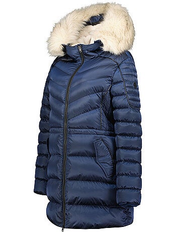 Parka ajustada com capuz e pelo sintético destineak – canadian peak