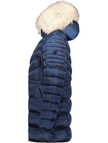 Parka ajustada com capuz e pelo sintético destineak – canadian peak