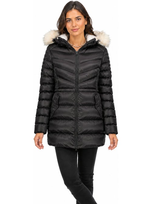 Parka ajustada com capuz e pelo sintético destineak – canadian peak - Kiabi Parka ajustada com capuz e pelo sintético destineak – canadian peak - Kiabi