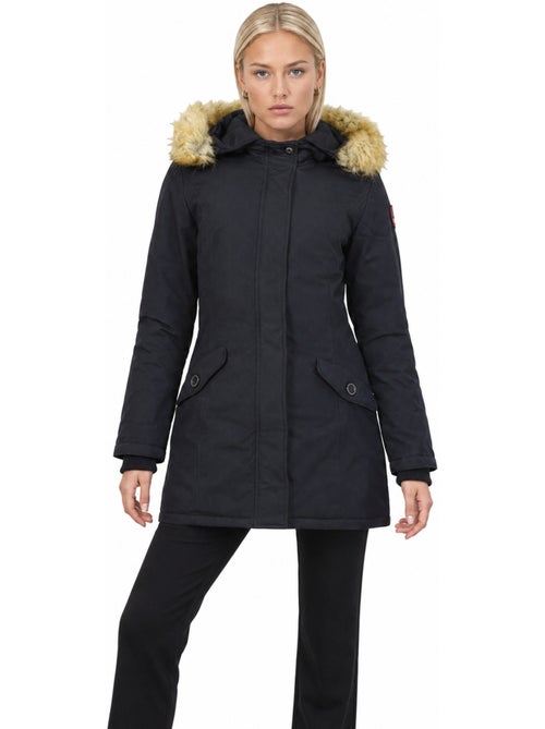 Parka ajustada com capuz e pelo sintético dinastipeak – canadian peak - Kiabi Parka ajustada com capuz e pelo sintético dinastipeak – canadian peak - Kiabi
