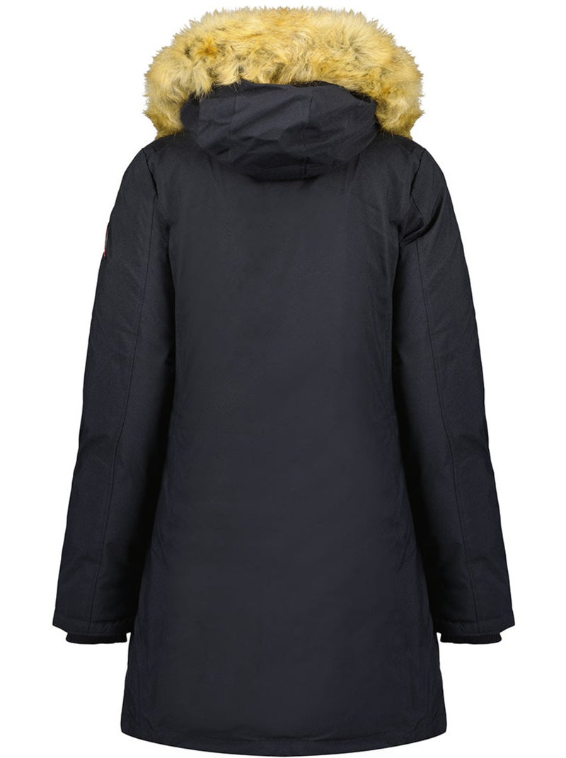 Parka ajustada com capuz e pelo sintético dinastipeak – canadian peak Azul-marinho - Kiabi