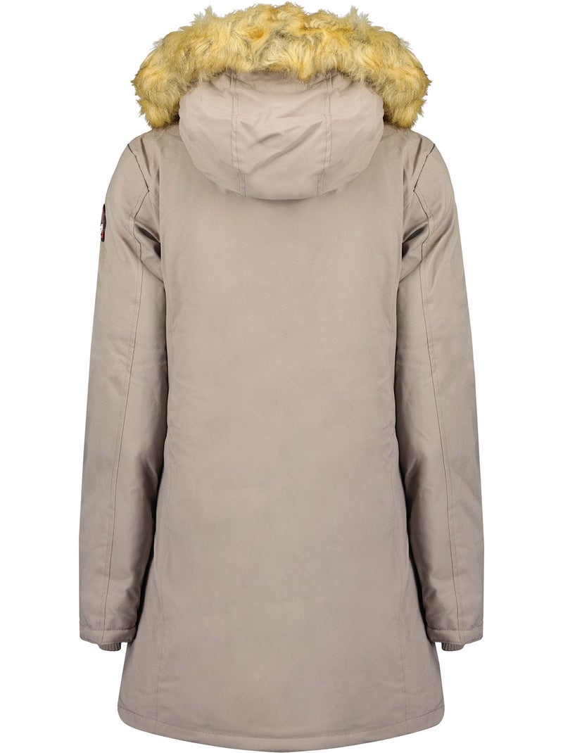 Parka ajustada com capuz e pelo sintético dinastipeak – canadian peak Toupe - Kiabi