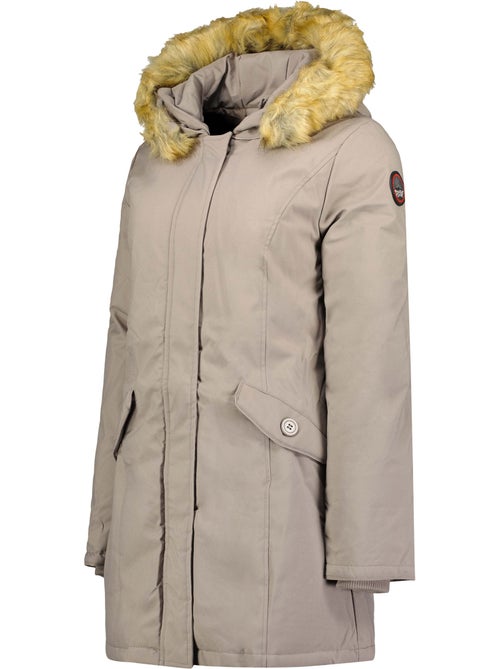 Parka ajustada com capuz e pelo sintético dinastipeak – canadian peak - Kiabi Parka ajustada com capuz e pelo sintético dinastipeak – canadian peak - Kiabi