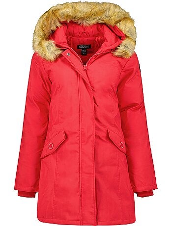 Parka ajustada com capuz e pelo sintético dinastipeak – canadian peak