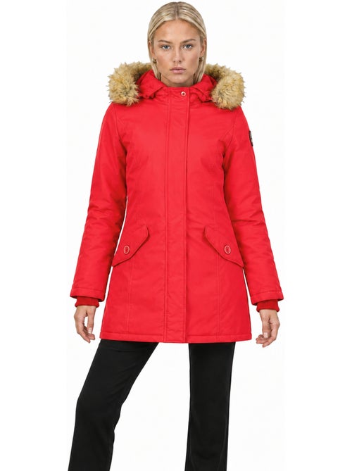 Parka ajustada com capuz e pelo sintético dinastipeak – canadian peak - Kiabi Parka ajustada com capuz e pelo sintético dinastipeak – canadian peak - Kiabi