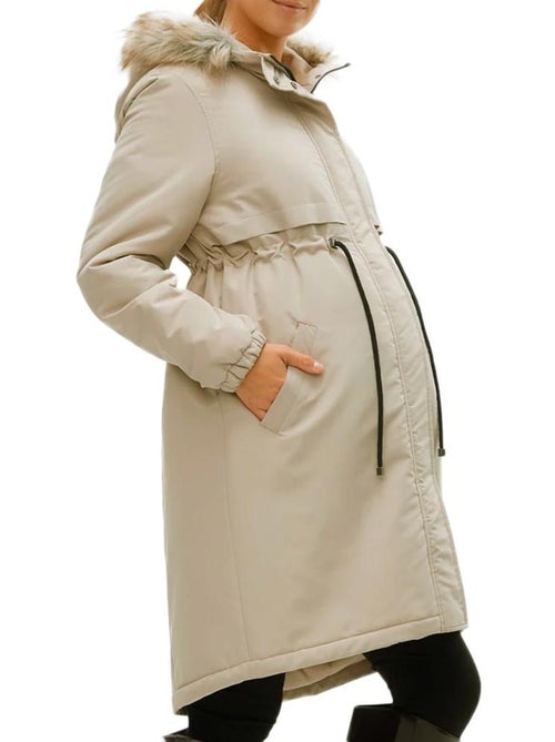 Parka Bege Feminina Mamalicious Newjessi - Kiabi Parka Bege Feminina Mamalicious Newjessi - Kiabi
