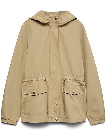 Parka Bege Feminina Vero Moda com Padrão Paisley