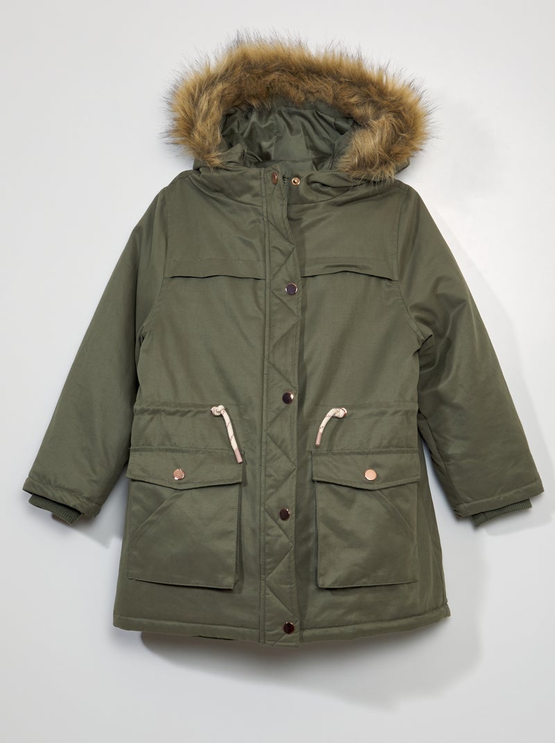 Parka + blusão de penas 3 em 1 CAQUI - Kiabi