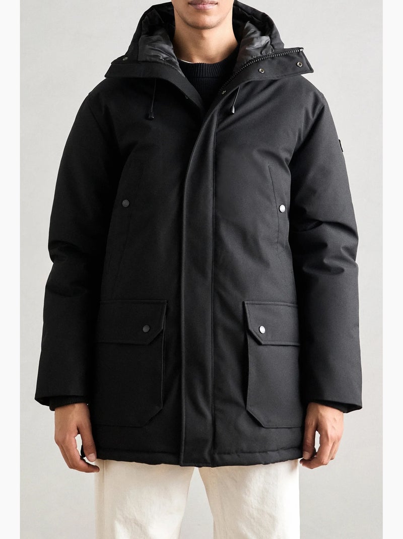 Parka calçar - Schott Preto - Kiabi