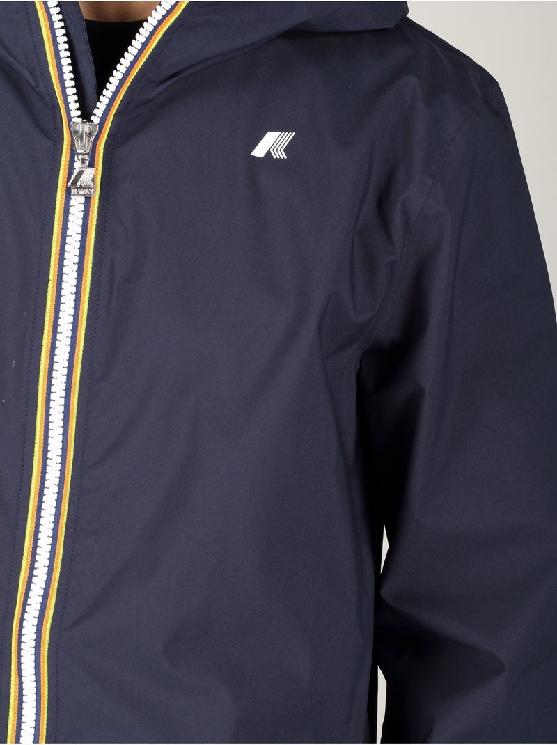 Parka com capuz - k-way Azul - Kiabi
