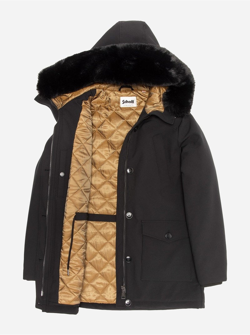 Parka com capuz - schott Preto - Kiabi