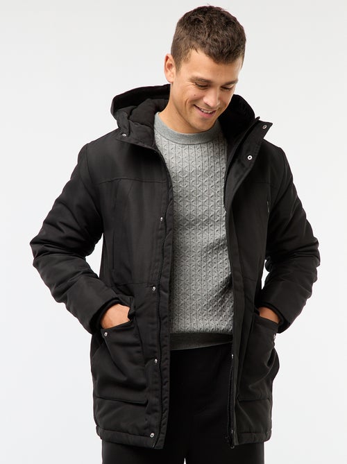 Parka com capuz a meio da coxa - Kiabi