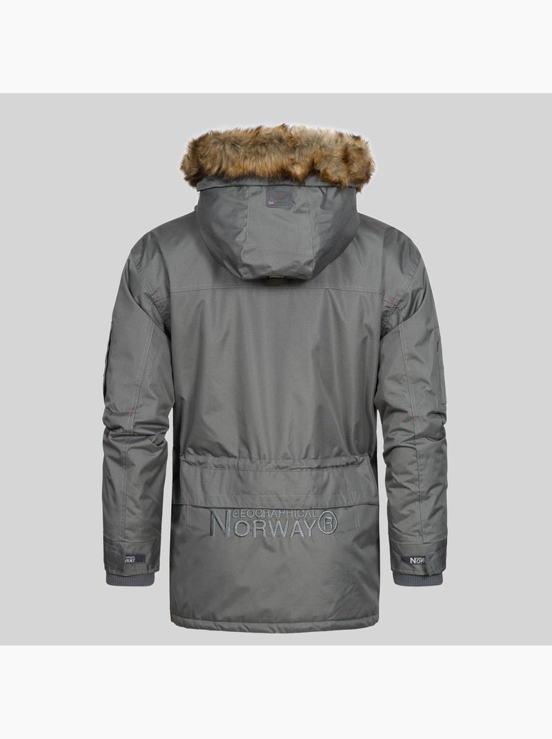 Parka com capuz abiosaure – geographical norway Cinza escuro - Kiabi