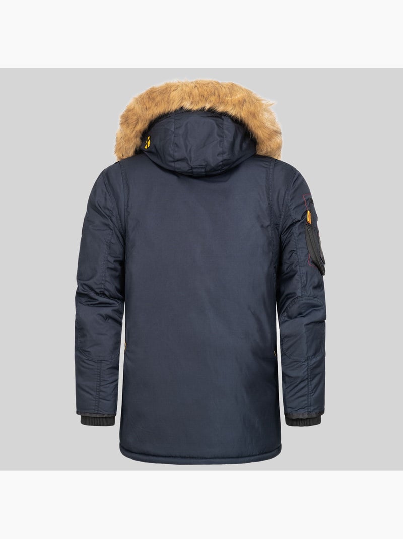 Parka com capuz agaros – geographical norway Azul-marinho - Kiabi