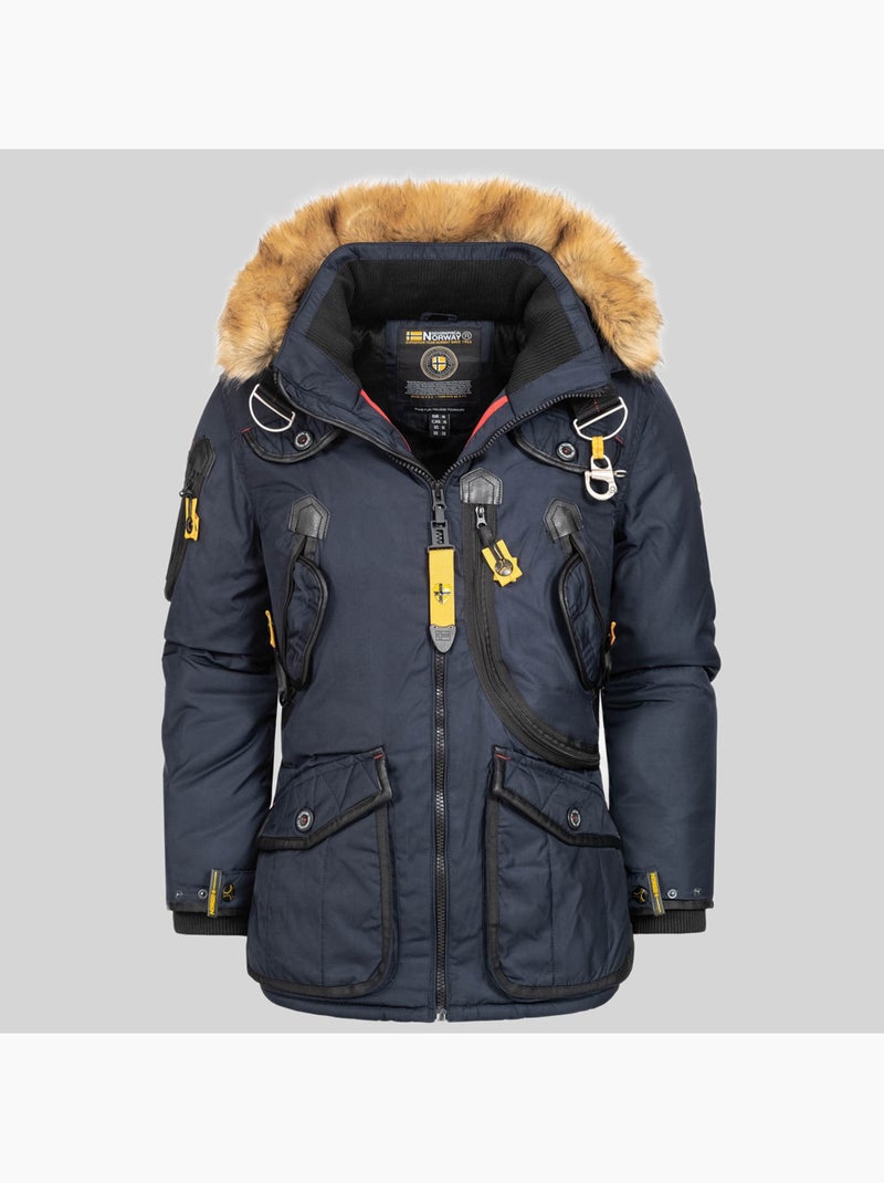 Parka com capuz agaros – geographical norway Azul-marinho - Kiabi