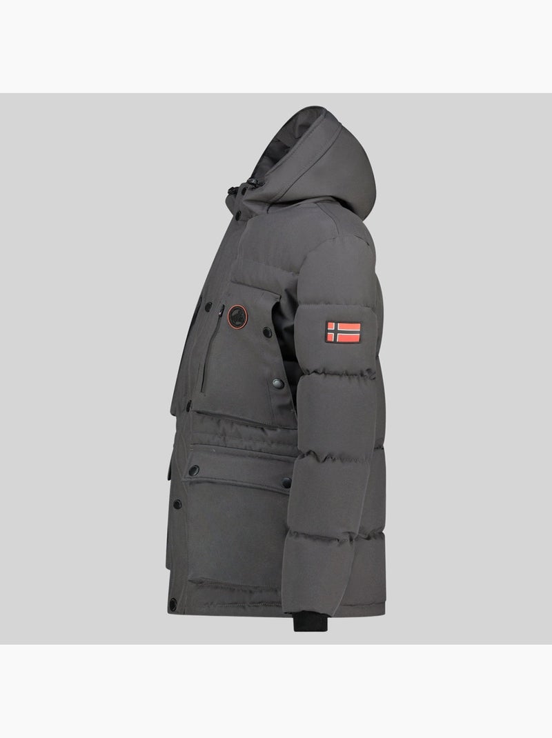 Parka com capuz albert – geographical norway Cinza escuro - Kiabi