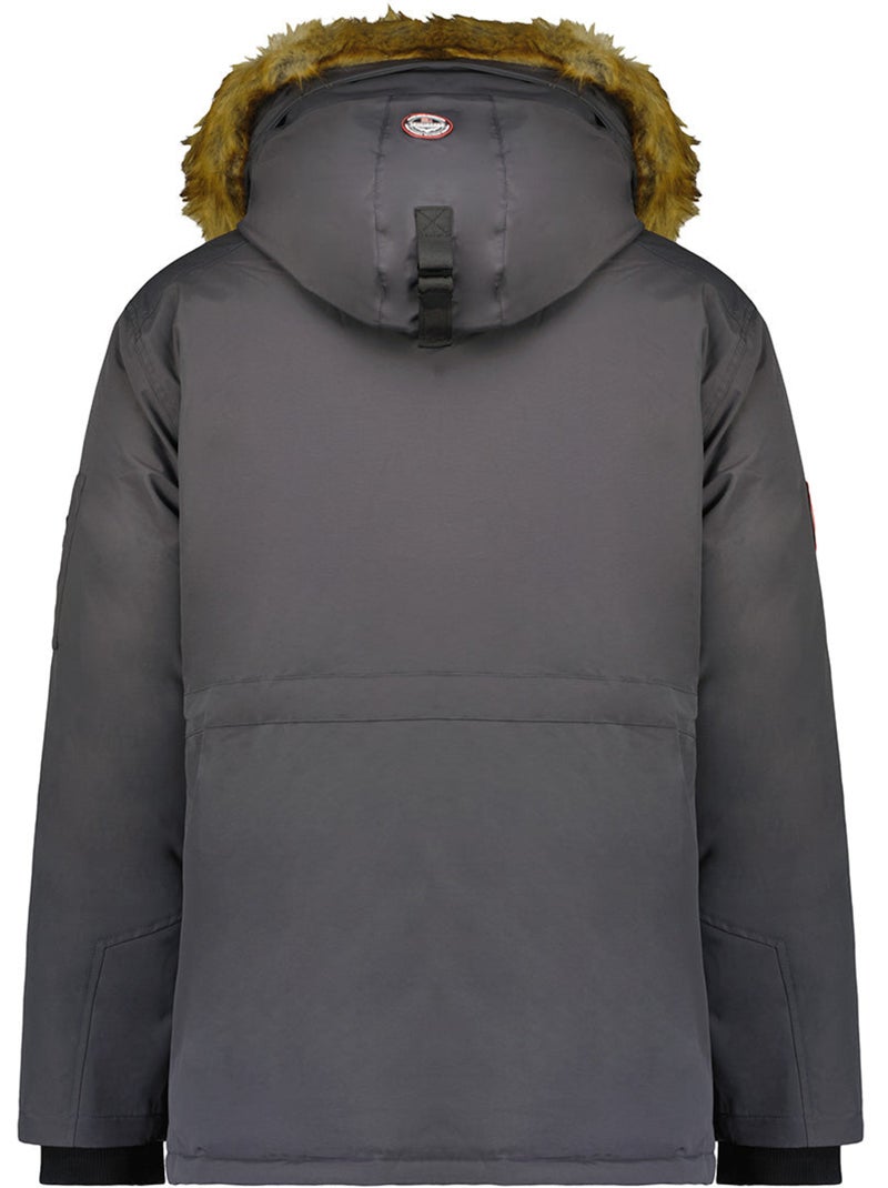 Parka com capuz alpes – geographical norway Cinza escuro - Kiabi