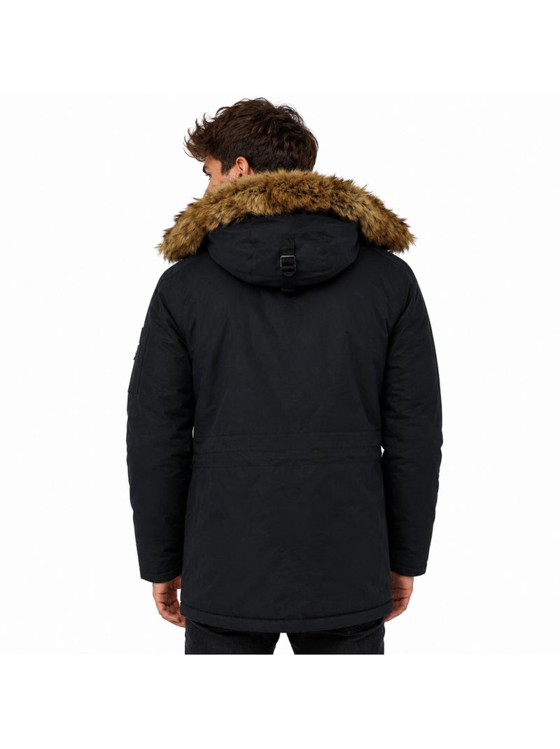Parka com capuz alpes – geographical norway Preto - Kiabi