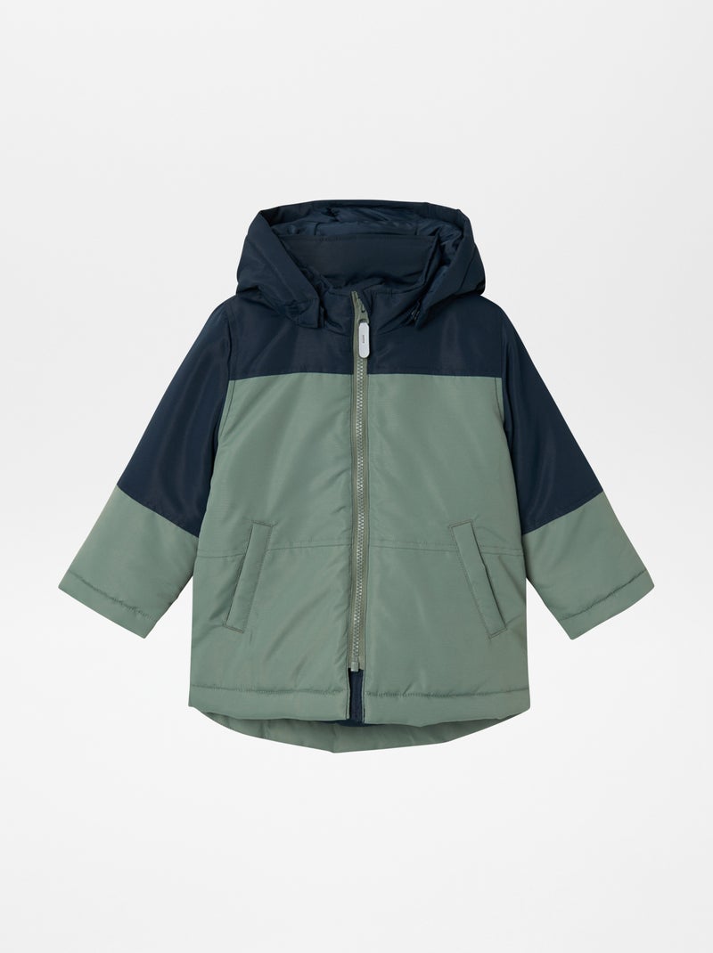 Parka com capuz AZUL - Kiabi