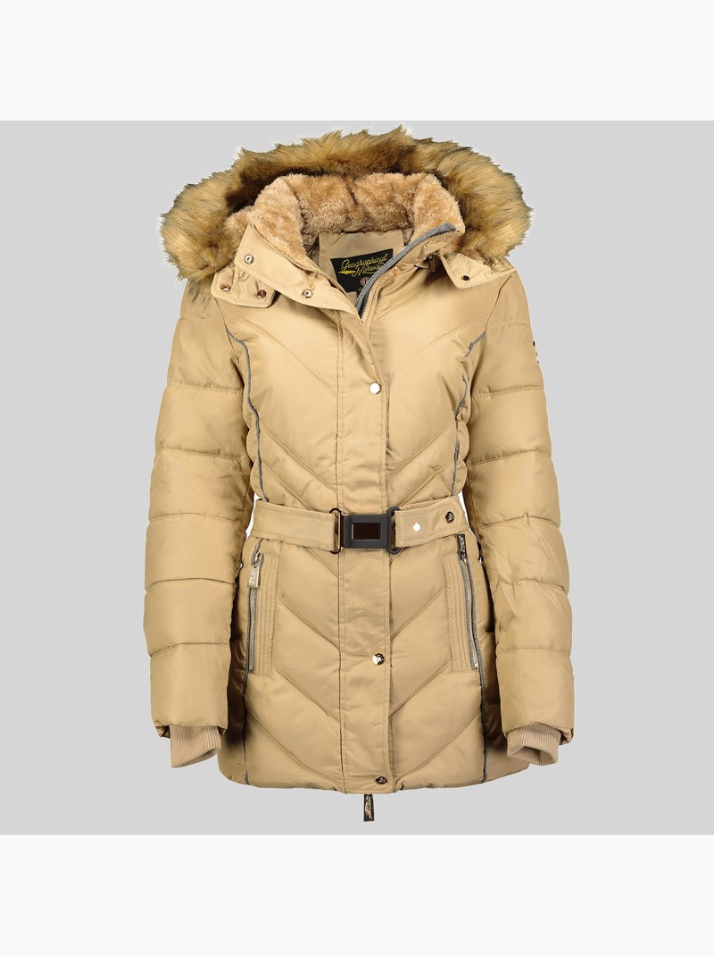Parka com capuz becky – geographical norway Bege - Kiabi
