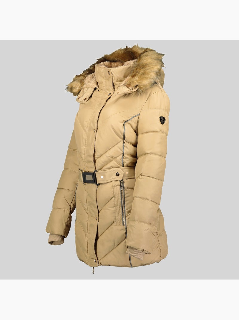 Parka com capuz becky – geographical norway Bege - Kiabi