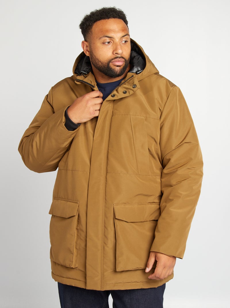 Parka com capuz BEGE - Kiabi