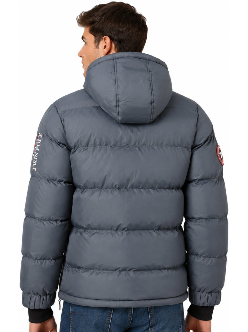 Parka com capuz blokus – geographical norway Cinza escuro - Kiabi