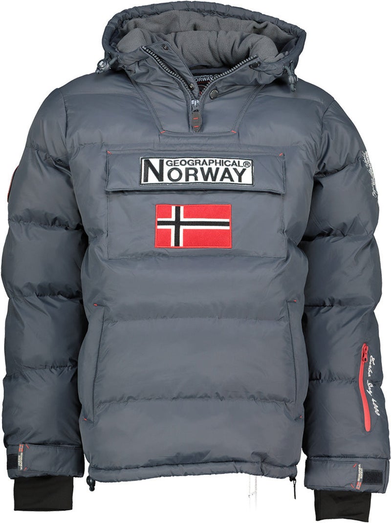 Parka com capuz blokus – geographical norway Cinza escuro - Kiabi