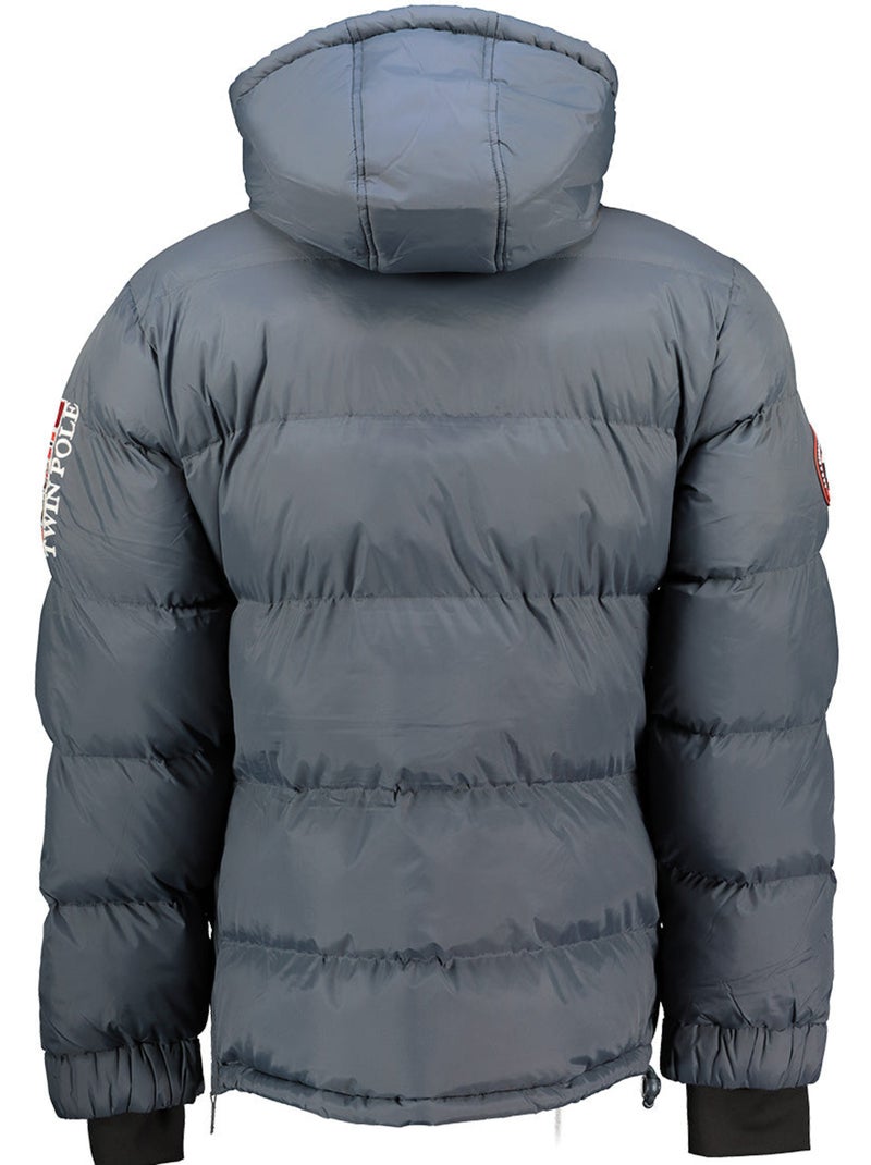 Parka com capuz blokus – geographical norway Cinza escuro - Kiabi