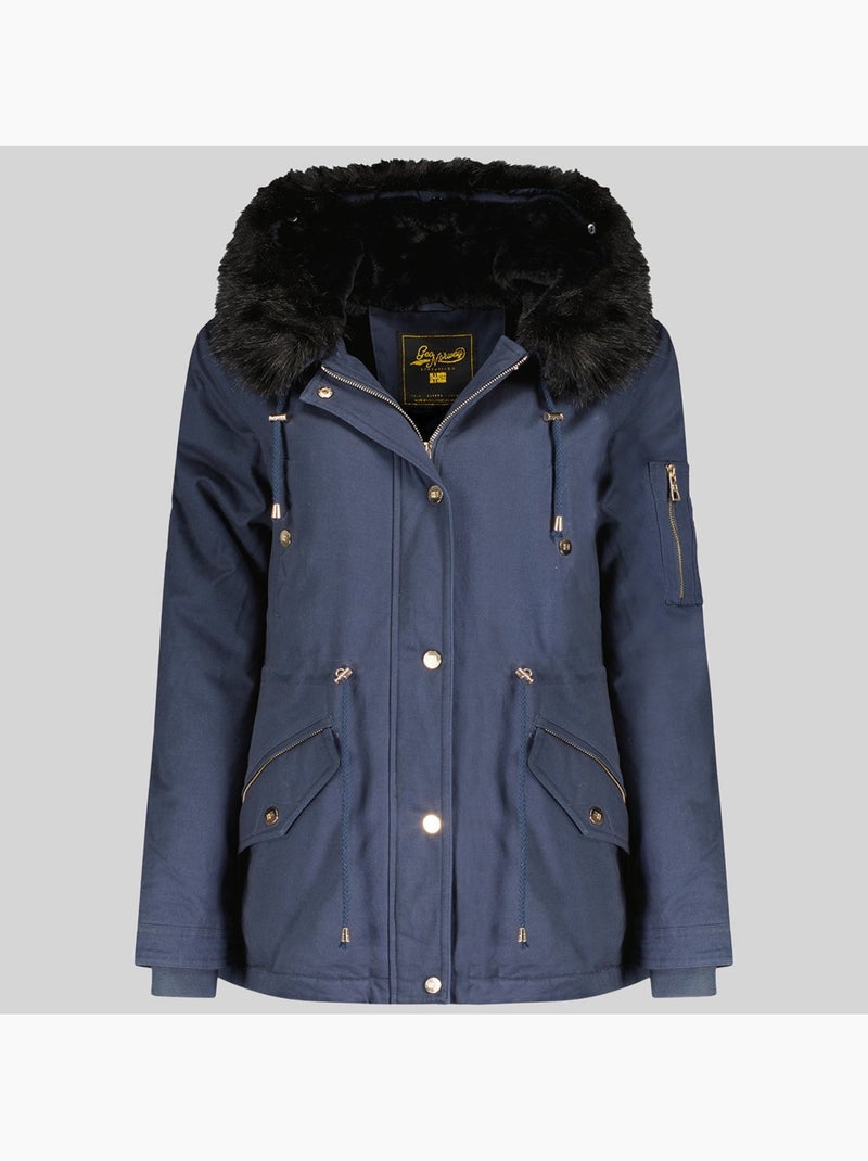 Parka com capuz boldina – geographical norway Azul-marinho - Kiabi