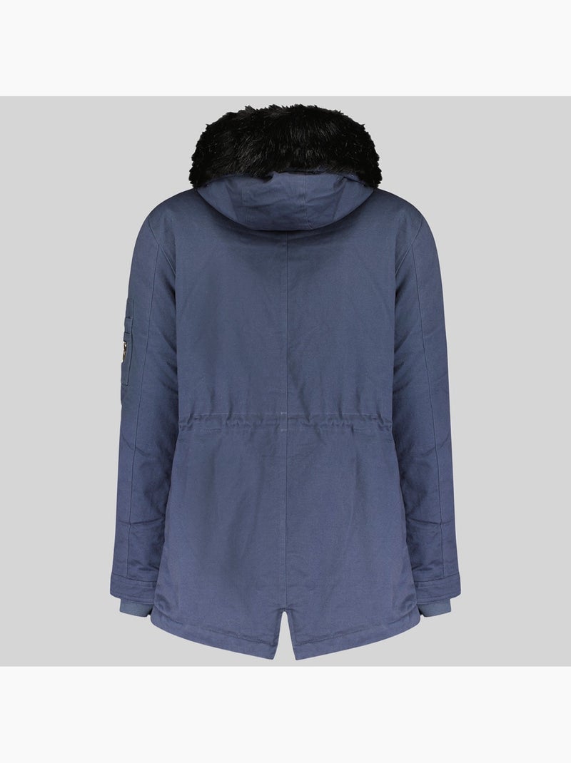 Parka com capuz boldina – geographical norway Azul-marinho - Kiabi