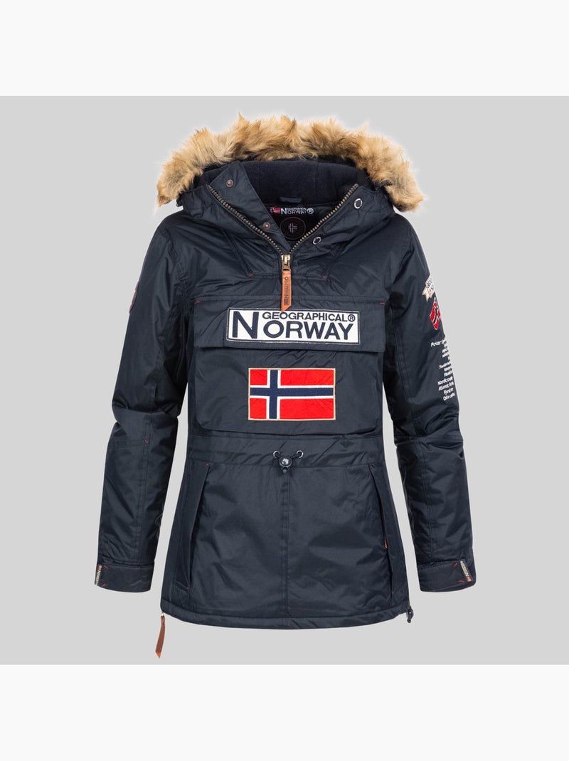Parka com capuz bridget – geographical norway Azul-marinho - Kiabi