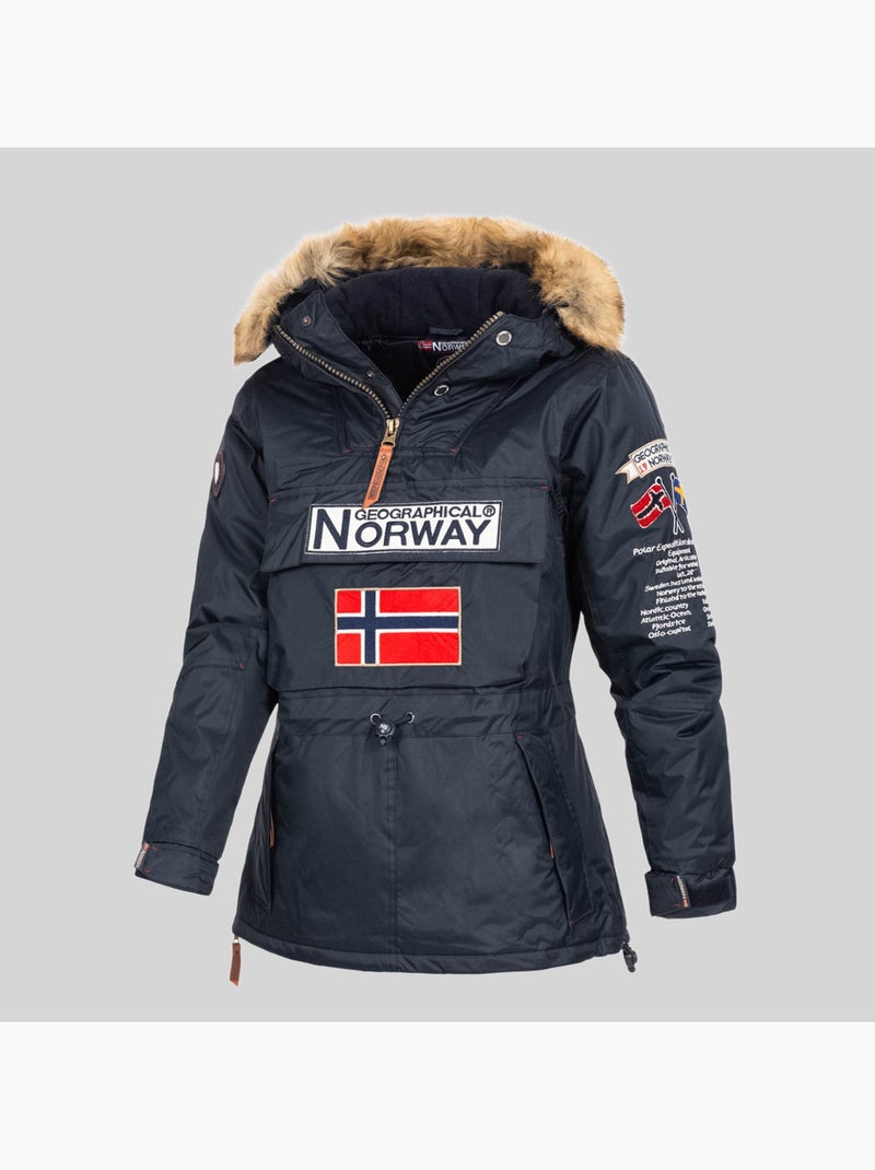 Parka com capuz bridget – geographical norway Azul-marinho - Kiabi