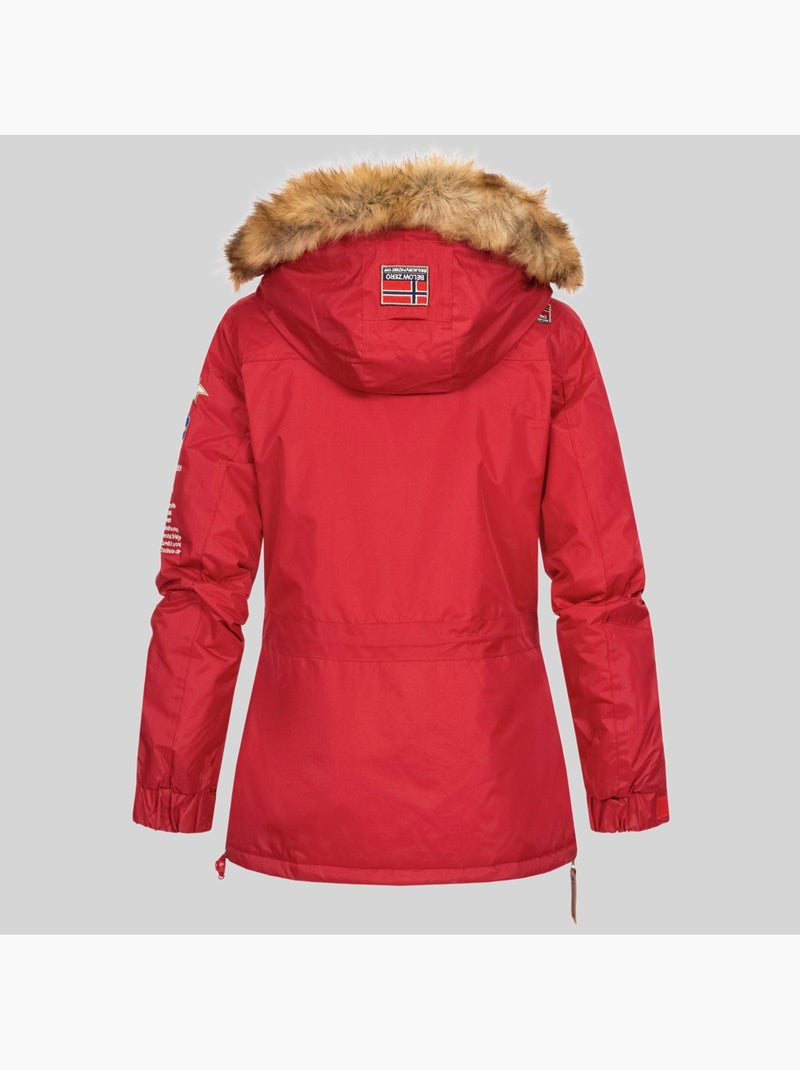 Parka com capuz bridget – geographical norway Vermelho - Kiabi