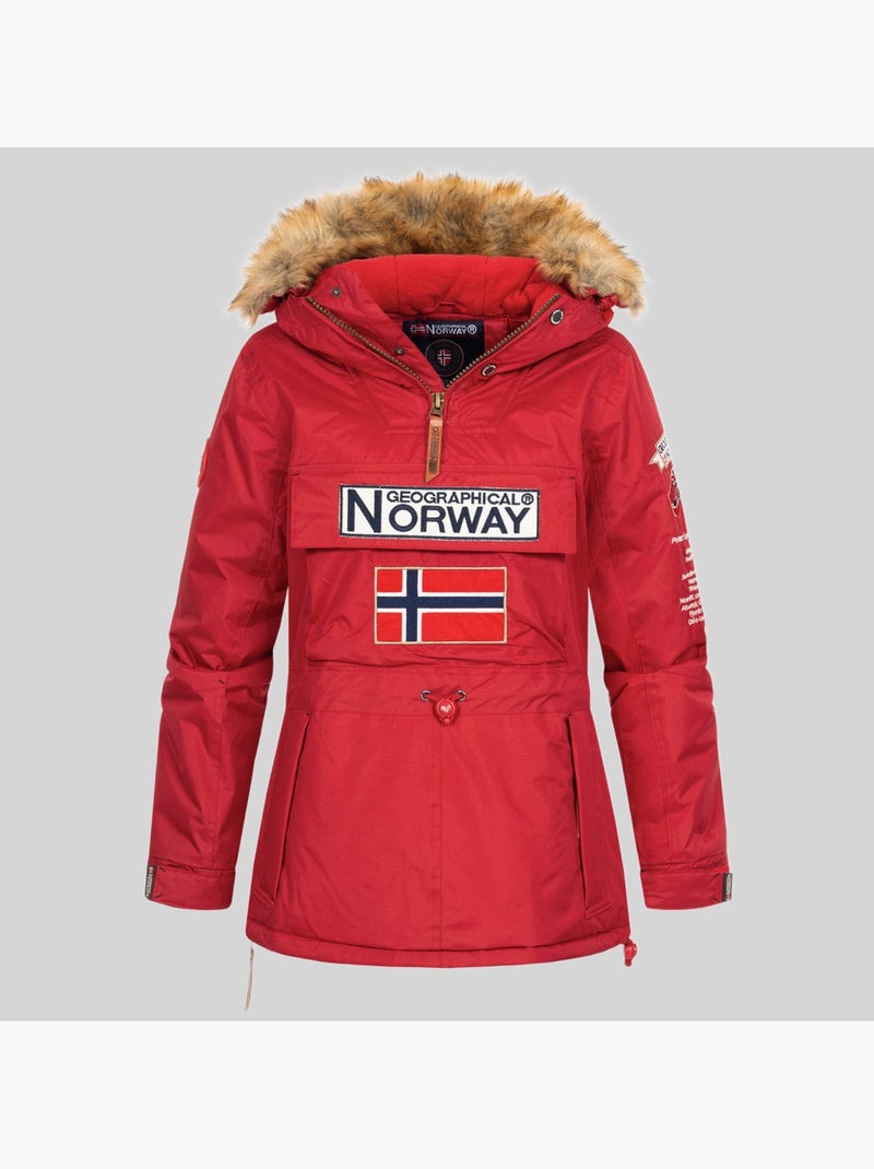 Parka com capuz bridget – geographical norway Vermelho - Kiabi