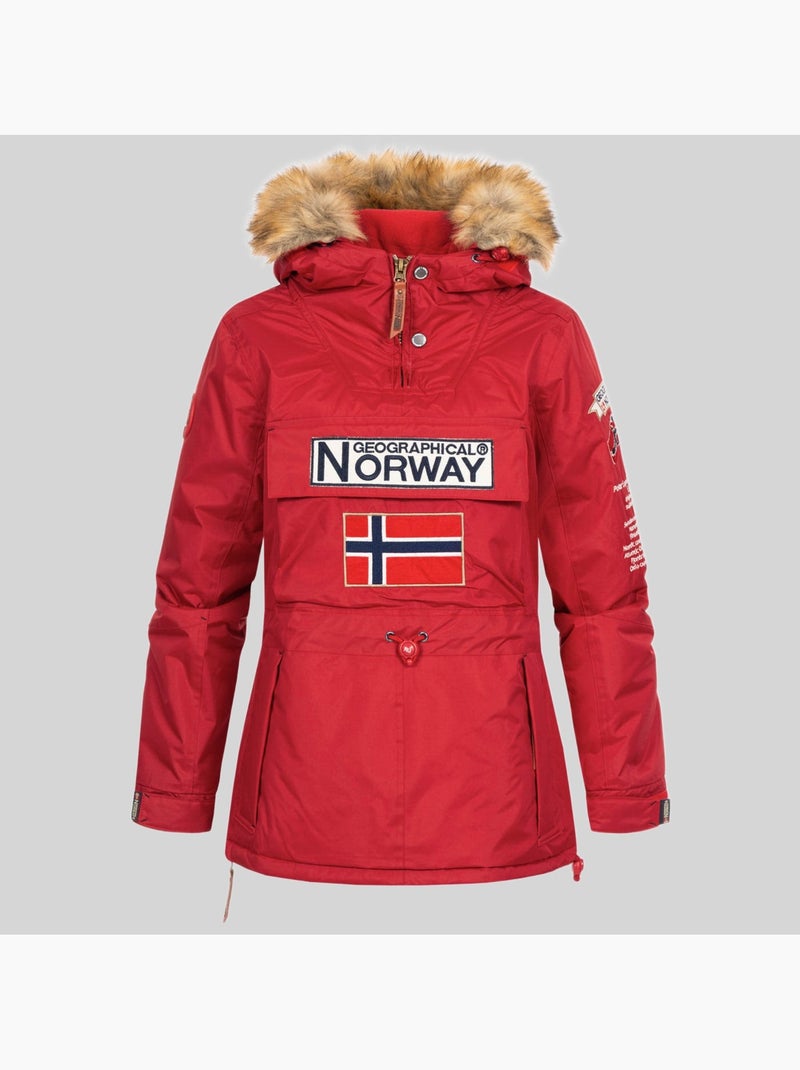 Parka com capuz bridget – geographical norway Vermelho - Kiabi