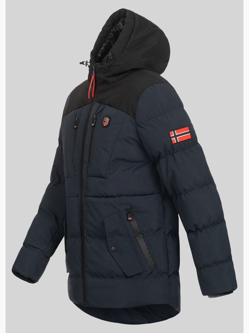 Parka com capuz cachot – geographical norway Azul-marinho - Kiabi