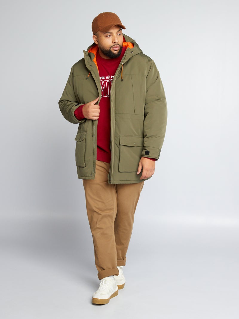 Parka com capuz CAQUI - Kiabi
