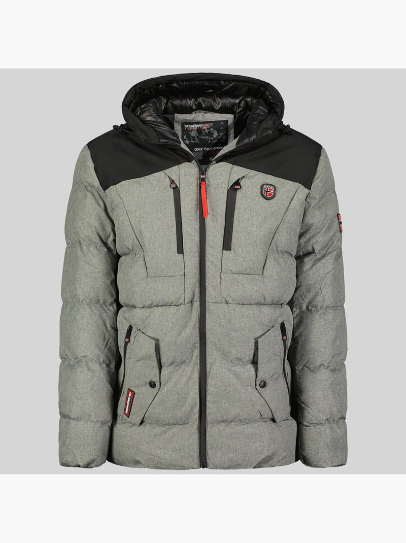 Parka com capuz cashblend – geographical norway Cinza claro - Kiabi