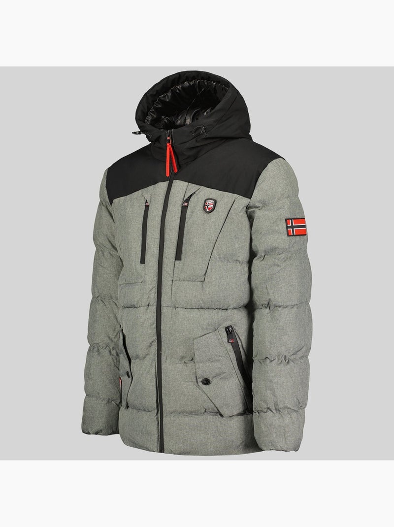 Parka com capuz cashblend – geographical norway Cinza escuro - Kiabi