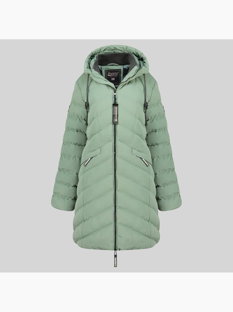 Parka com capuz clarisal – geographical norway Verde pastel - Kiabi