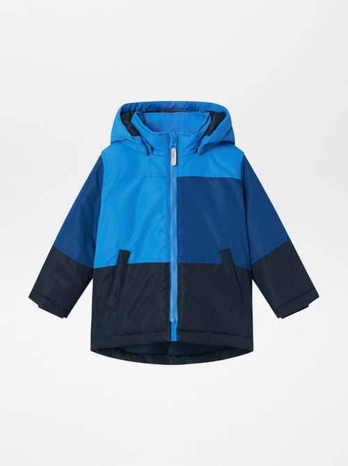 Parka com capuz color-block - Kiabi